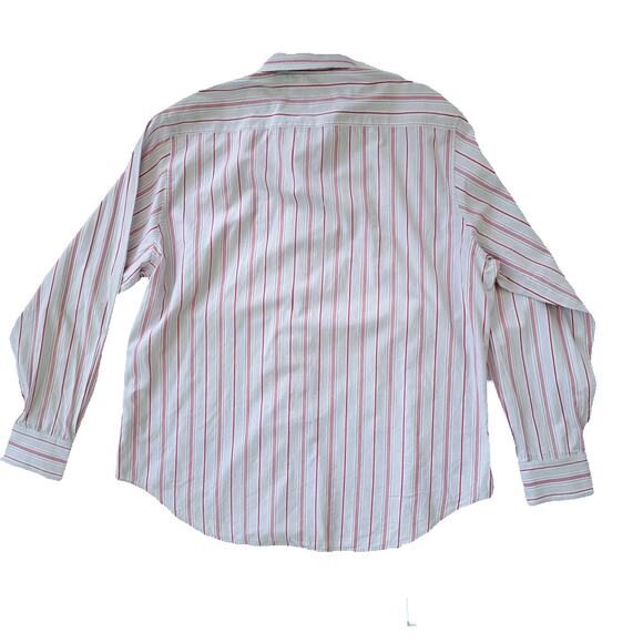 Robert Graham Men's Button Down Shirt Berry Gray Stripe Classic Fit 2XL - Picture 5 of 9